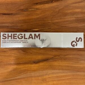 NWT SHEGLAM Wing It Waterproof Liner Duo Eyeliner Pencil & Stamp Pencil - BROWN